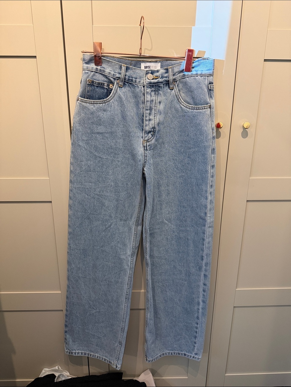 Bronze snake Light Blue Straight Leg Jeans